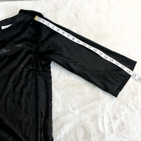 Caroline Rose Black Tunic Top Blouse 3/4 Sleeves Women’s M - Picture 8 of 10